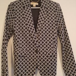 Michael Kors Navy & White Circle Blazer Size 0